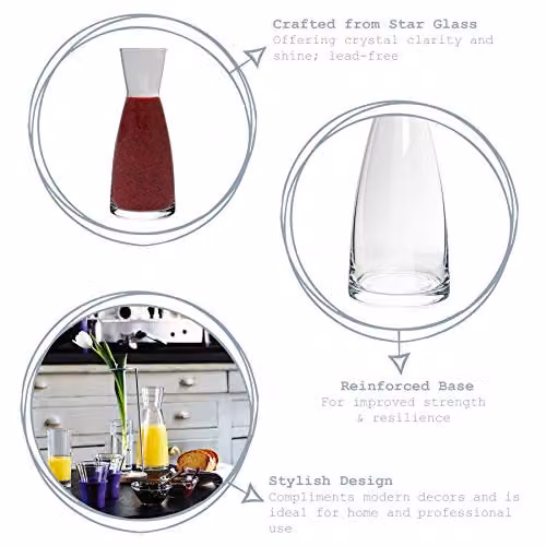 Bormioli Rocco Ypsilon Glass Carafe, Transparent, 550ml – 2