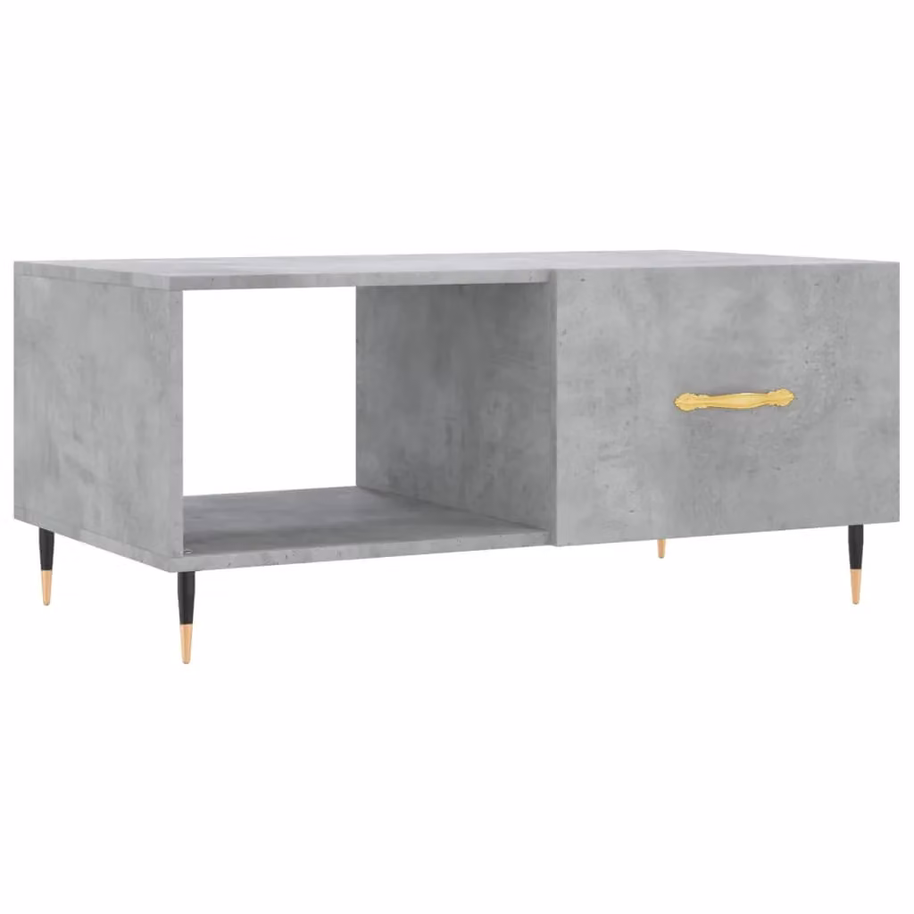 Berkfield Home Industrial Coffee Table in Concrete Grey, W/D/H: 90 x 50 x 40 cm – 2