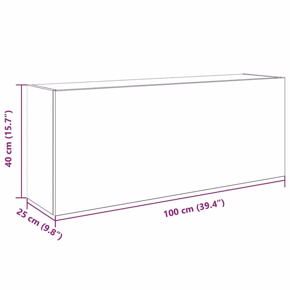Berkfield Home Decorative Bathroom Wall Cabinet in Brown Old Wood, W/D/H: 100 x 25 x 40 cm – 5