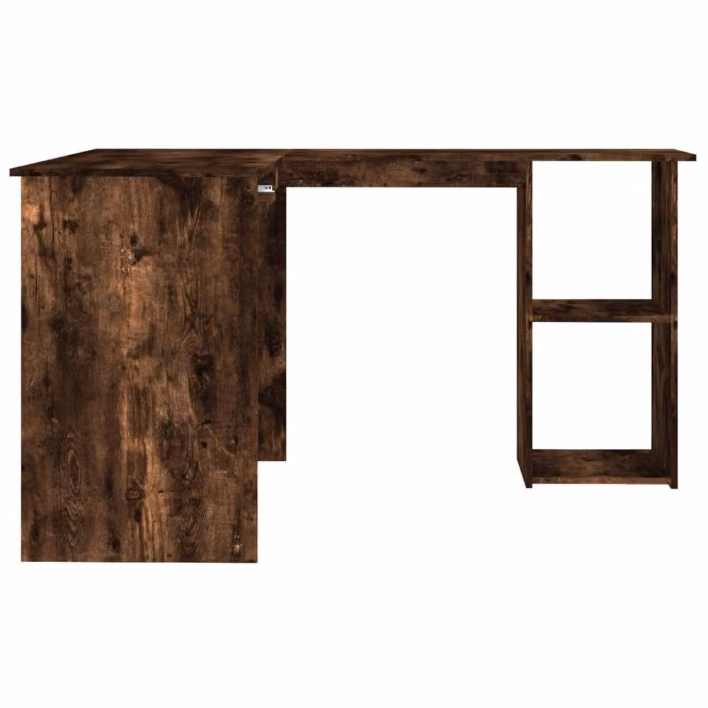 Berkfield Home Modern Corner Desk in Smoked Oak Brown, W/D/H: 120 x 140 x 75 cm – 5