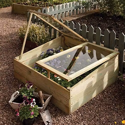 Rowlinsons Timber Coldframe in Brown, W: 102 cm, D: 81 cm, H: 38 cm