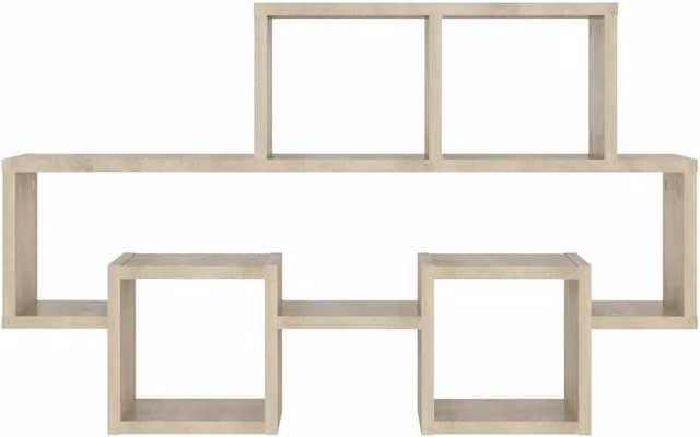 Berkfield Home Car-shaped Wall Shelf in Light Oak Sonoma Oak, W: 82 cm, D: 15 cm, H: 51 cm