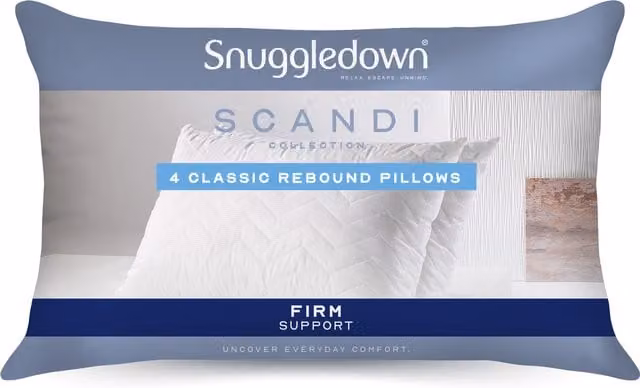 Snuggledown Scandi Rebound Firm Pillow for Adults in White