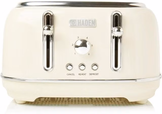 Haden Highclere 4 Slice Stainless Steel Toaster in Beige – 1