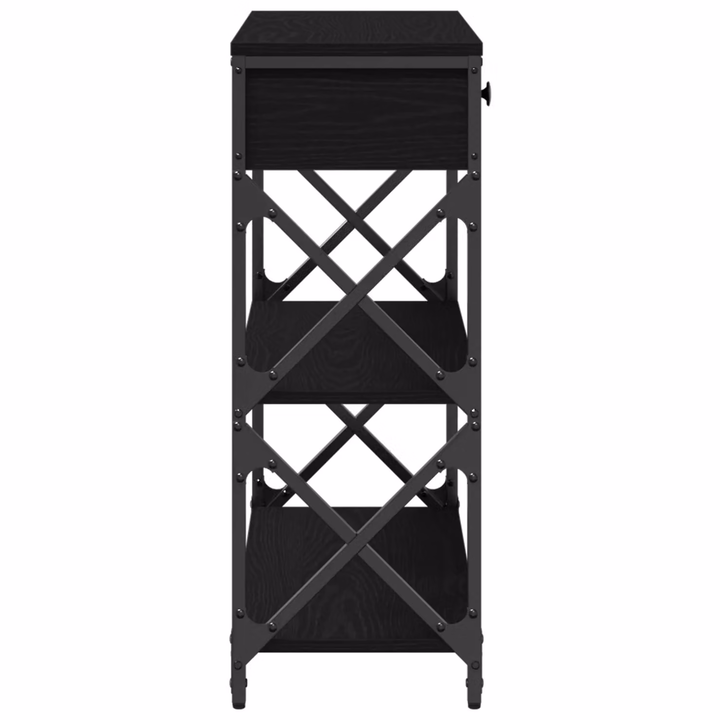 Berkfield Home Modern Console Table in Black Oak, W/D/H: 75 x 28 x 75 cm – 3