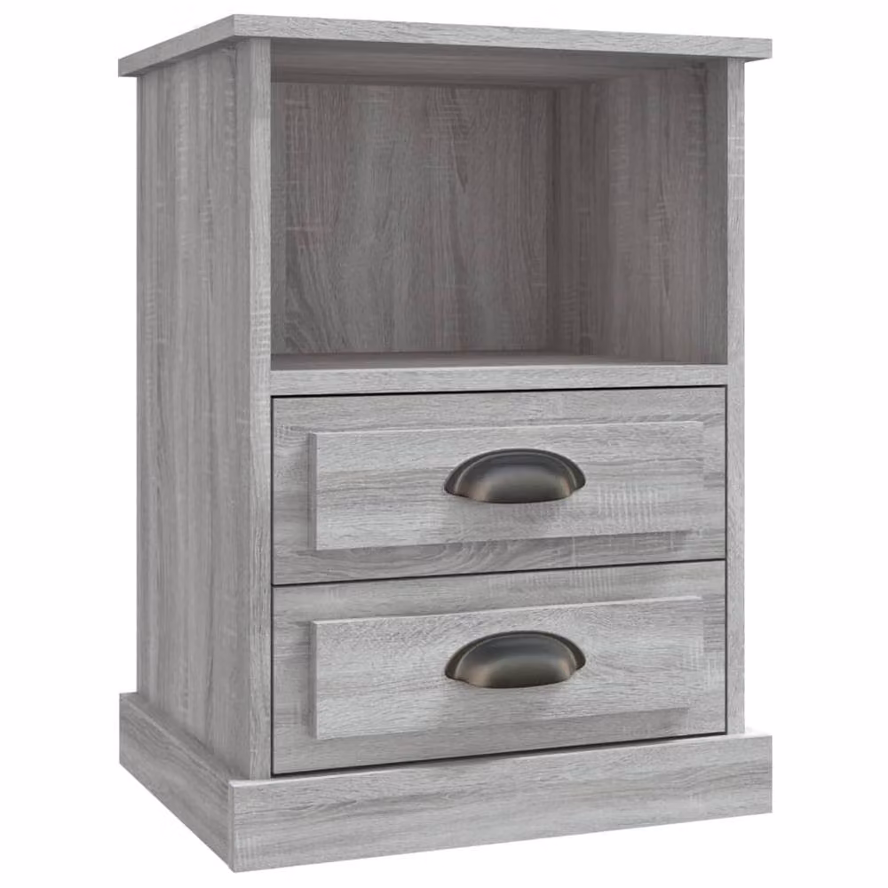 Berkfield Home Elegant Bedside Cabinet in Grey Sonoma, W: 43 cm, D: 36 cm, H: 60 cm – 2