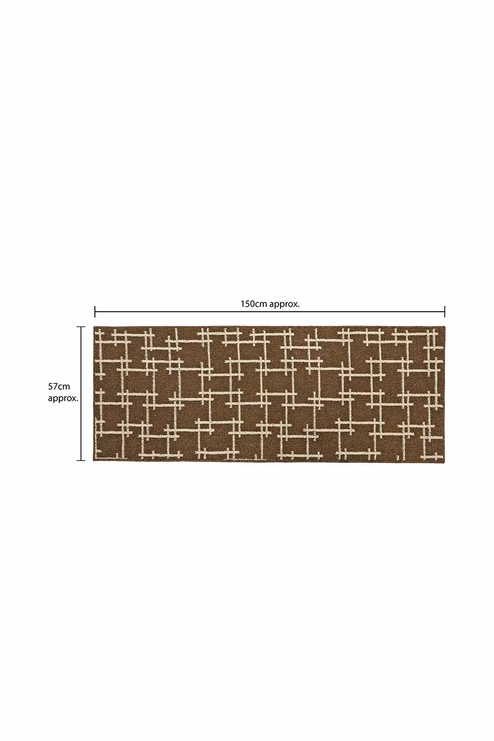 JVL Vector Machine Washable Latex Backed Runner Doormat, Brown, W/D/H: 57 x 150 cm – 4