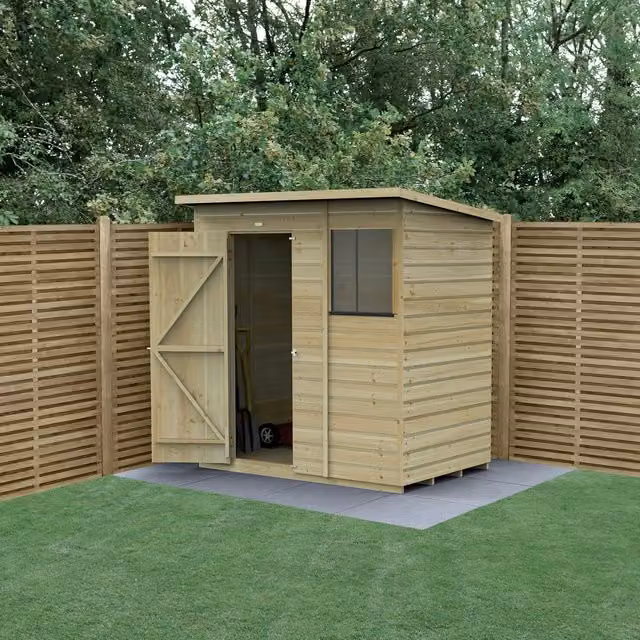 Beckwood Classic Pent Wood Shed in Forest Green