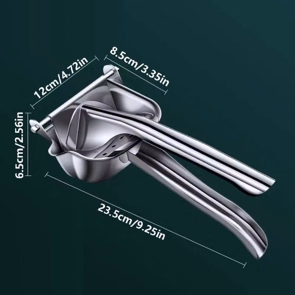 KORVIXA Stainless Steel Manual Citrus Press Juicer in Silver – 2