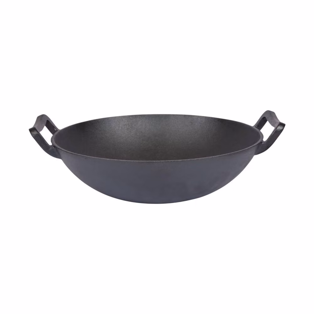 Dexam Uncoated Cast Iron Wok Pan, Black, Diameter: 30 cm – 2