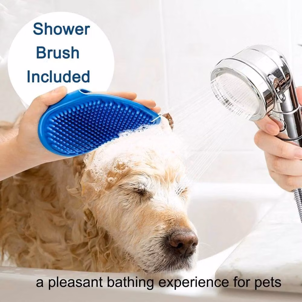 NESTLUNE Handheld Shower Head with 2.5m Hose and 3 Spray Modes in Silver – 3
