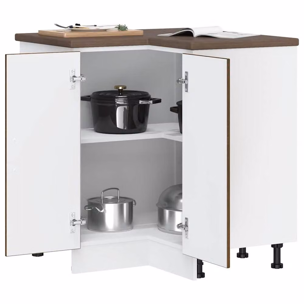 Berkfield Home Porto Brown Oak Kitchen Corner Base Cabinet – 2