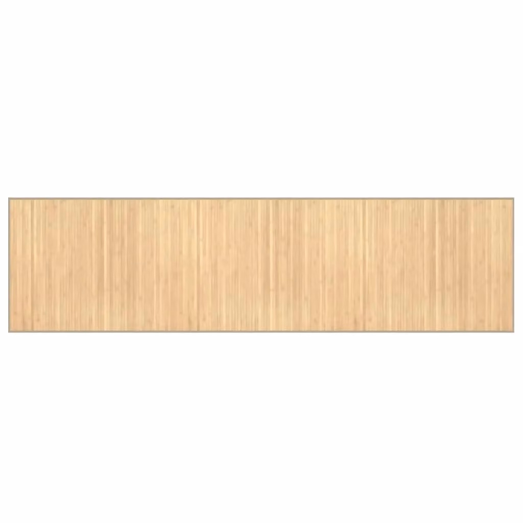 Berkfield Home Rectangular Bamboo Rug in Beige, W/D/H: 80 x 300 cm – 1