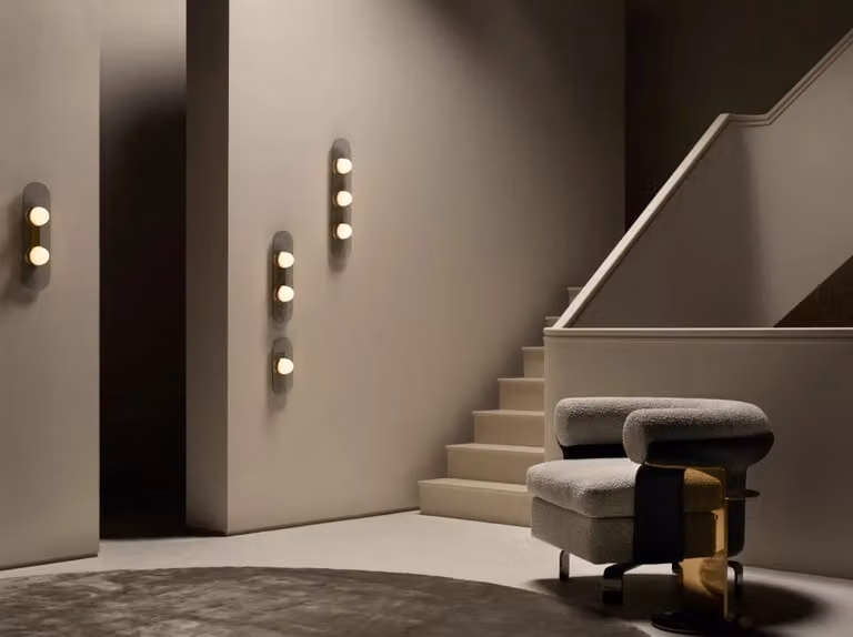 CTO Lighting Modulo Twin Up and Down Oval Wall Light in Black Metal