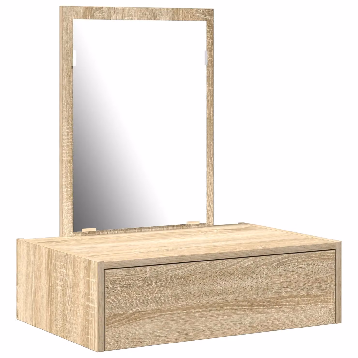 Berkfield Home Sonoma Oak Wall Hanging Dressing Table in Beige, W/D/H: 60 x 40 x 70 cm – 2
