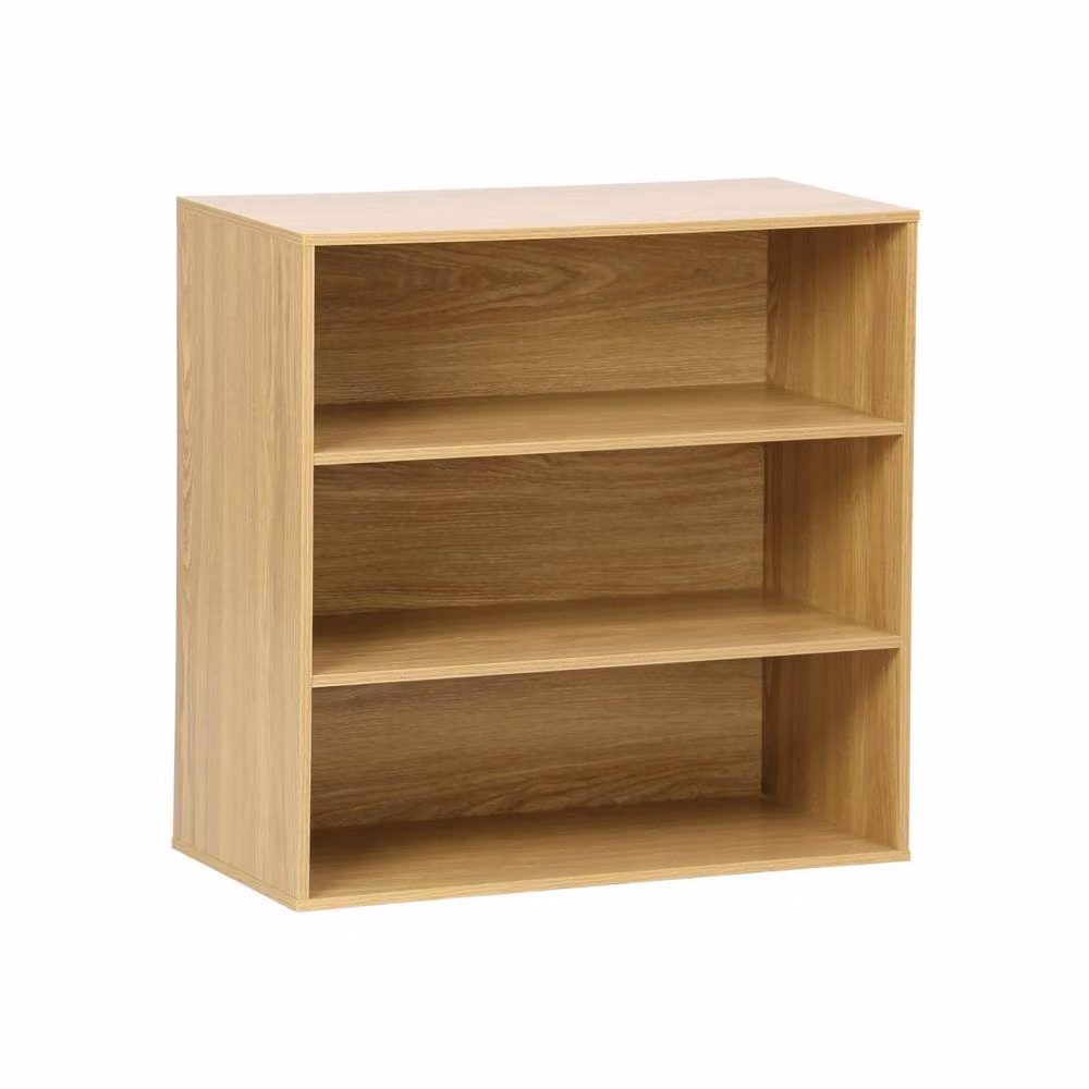 sweeek Brown Wood 2-Shelf Freestanding Storage Module and Library Shelf – 2