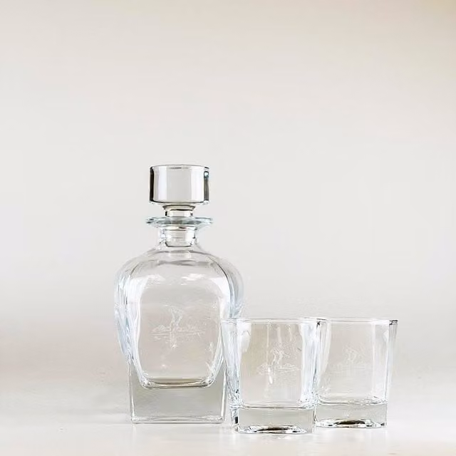 Selbrae House Decanter and Glass Set with Stopper in Clear – 1