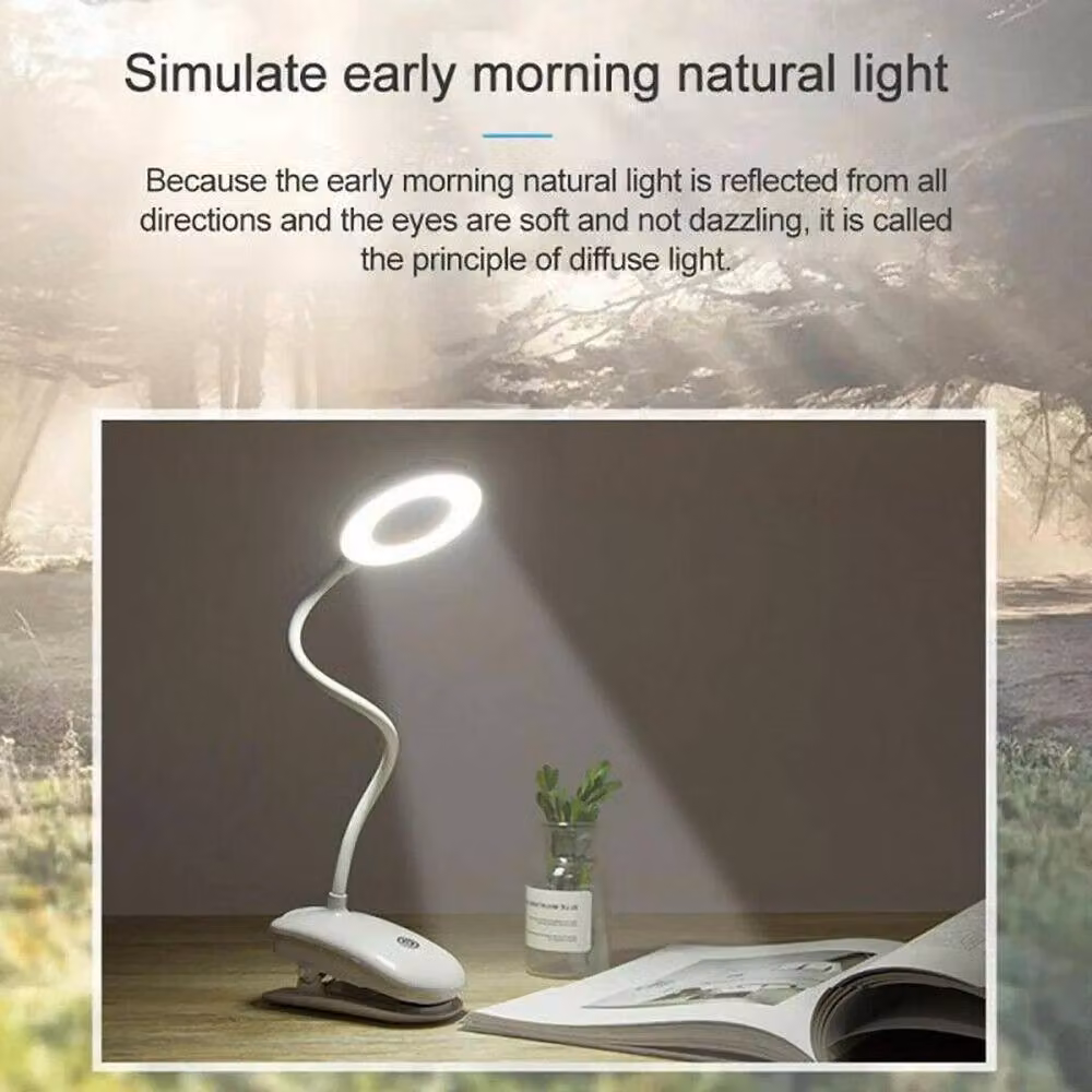 NESTLUNE 18 LED USB Clip On Flexible Desk Light in White – 3