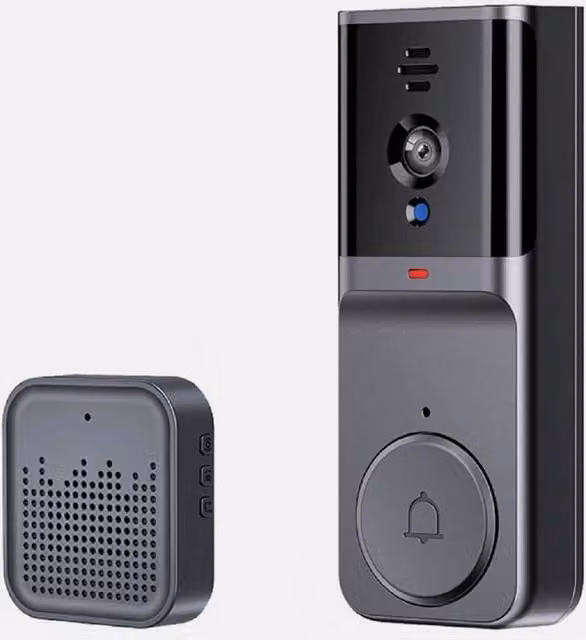 Kelvenix Smart WiFi Wireless Video Doorbell Security Camera Intercom, Black – 1