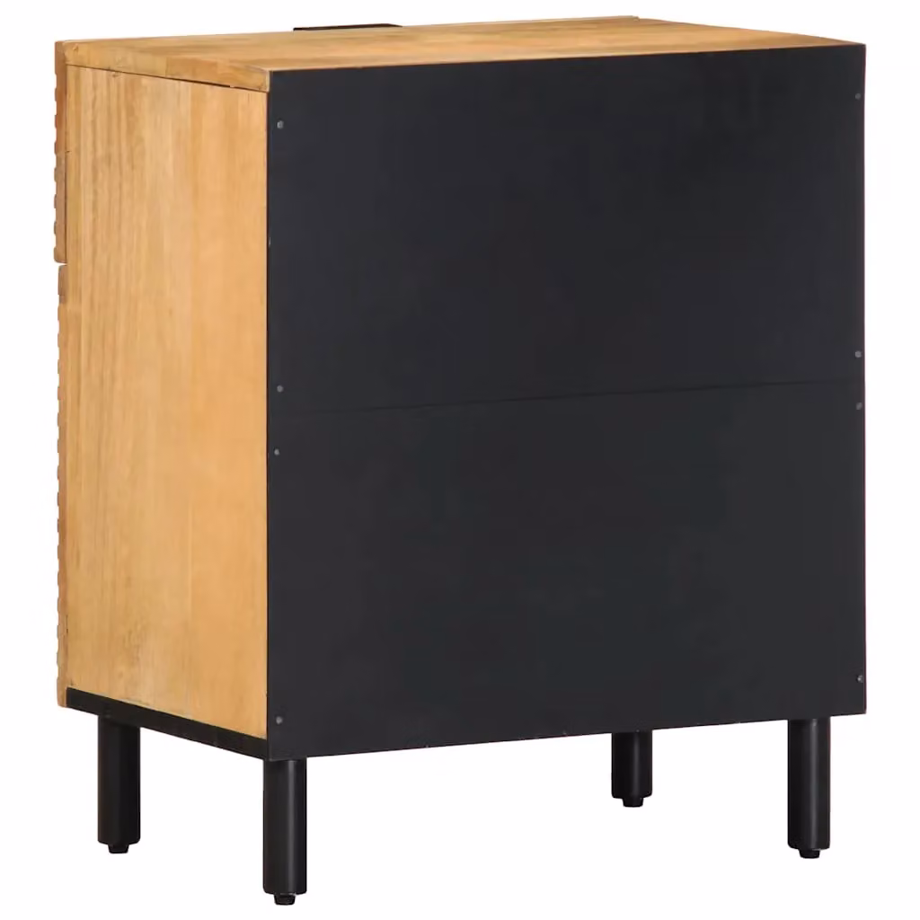 Berkfield Home Brown Mango Wood Bedside Cabinet W/D/H: 50 x 33 x 60 cm – 3