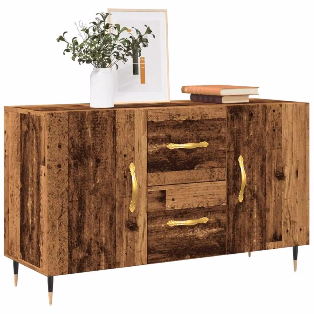 Berkfield Home Old Wood Sideboard in Brown, W/D/H: 100 x 36 x 60 cm – 2