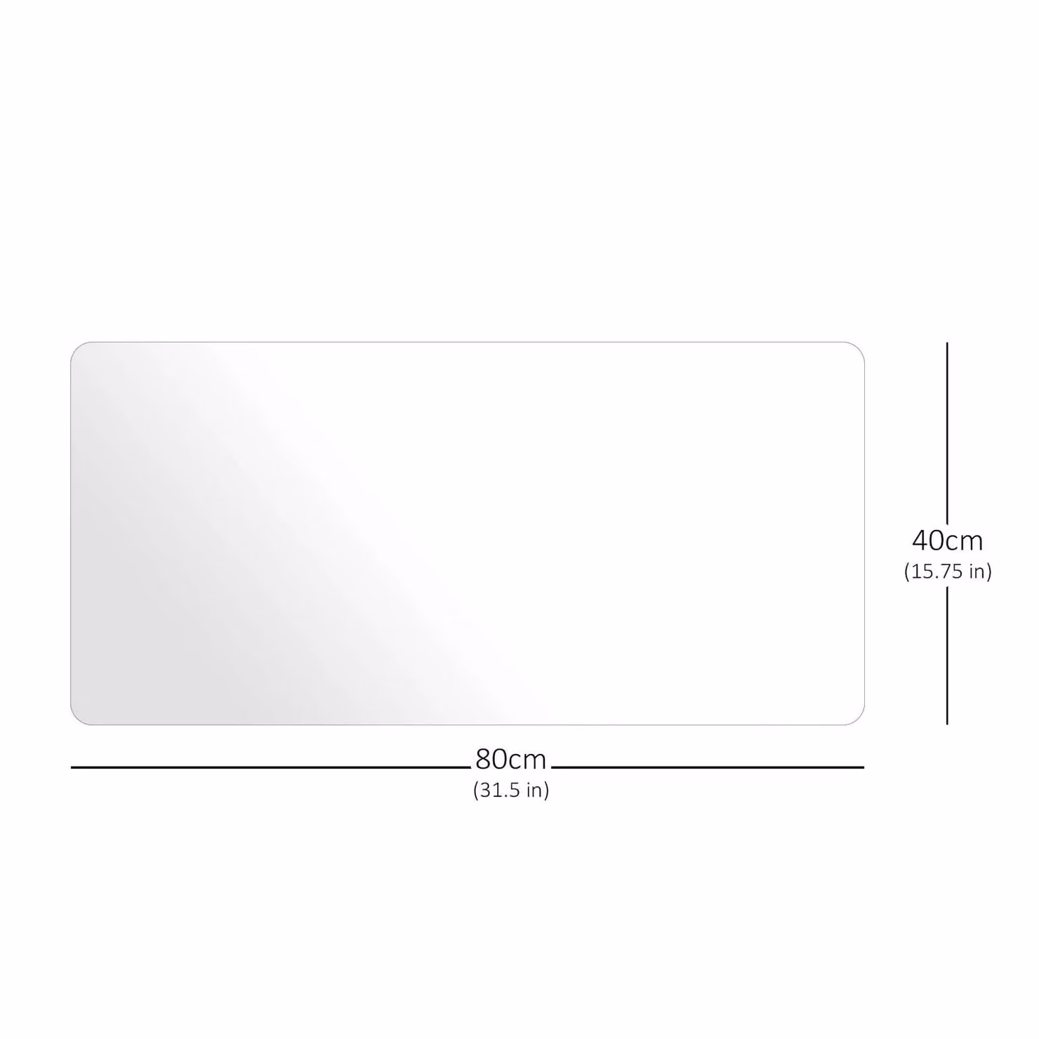 Nicoman Clear Waterproof Non-Slip PVC Desk Protector Mat with Round Edges, W: 80 cm, D: 40 cm – 2