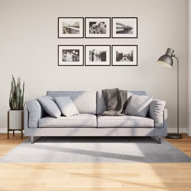 Berkfield Home IZA Scandinavian Style Geometric Short Pile Rug, Grey, W: 120 cm, L: 170 cm – 1
