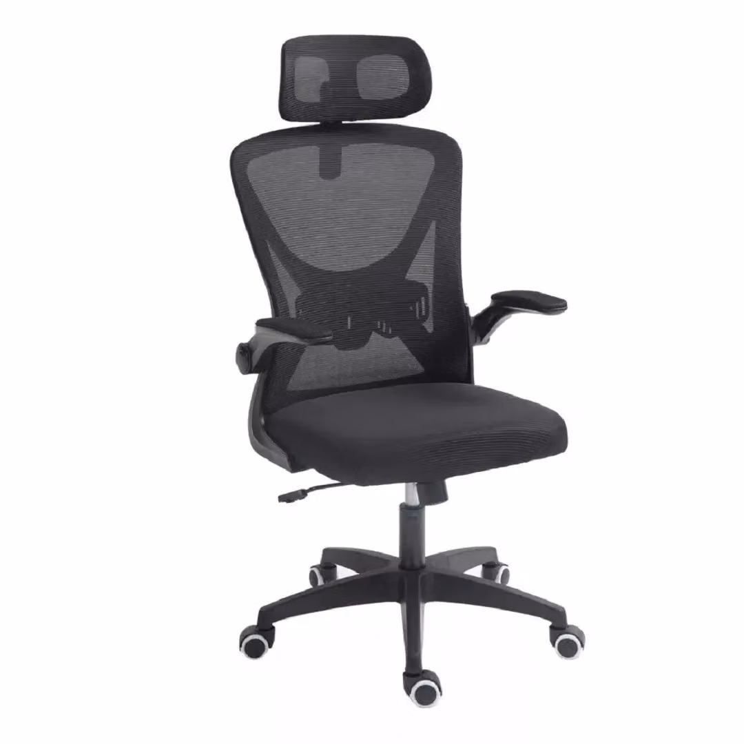 EONLION Adjustable Swivel Desk Chair with Flip-Up Armrests in Black – 2