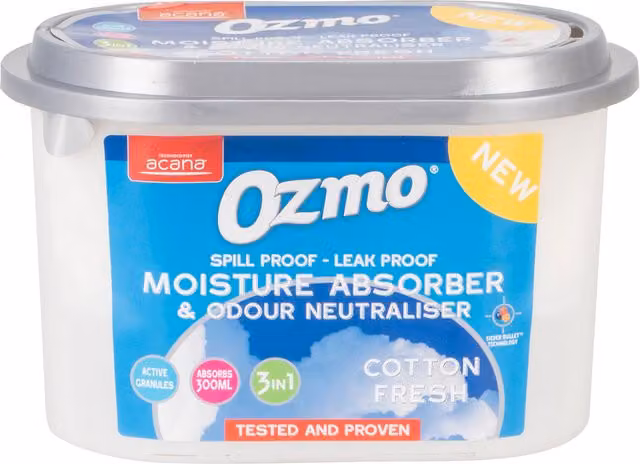 Ozmo Moisture Absorber and Odour Neutraliser in Cotton Fresh Multicolour