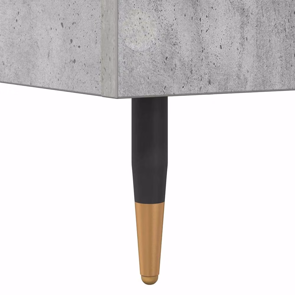 Berkfield Home Modern Bed Frame in Concrete Grey, Engineered Wood, W: 80 cm, L: 200 cm – 2