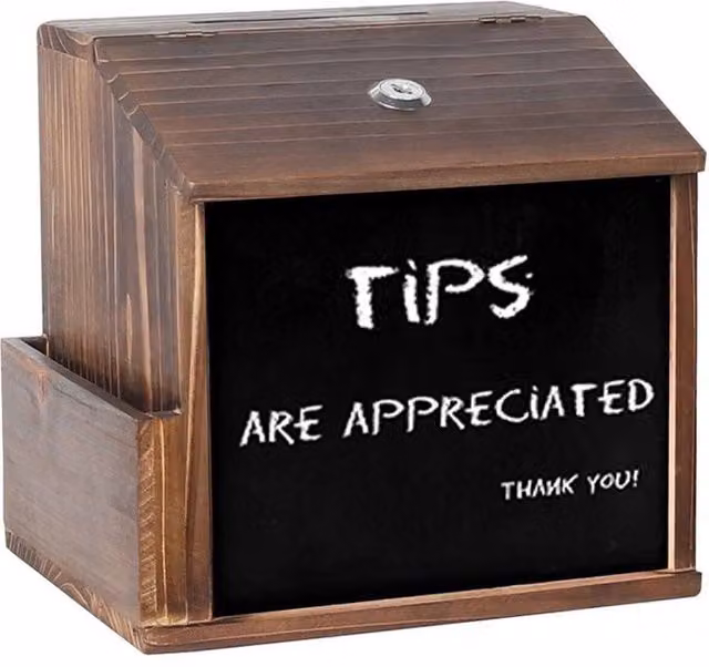 FLAVORA Brown Wooden Letter Suggestion and Donation Collection Box