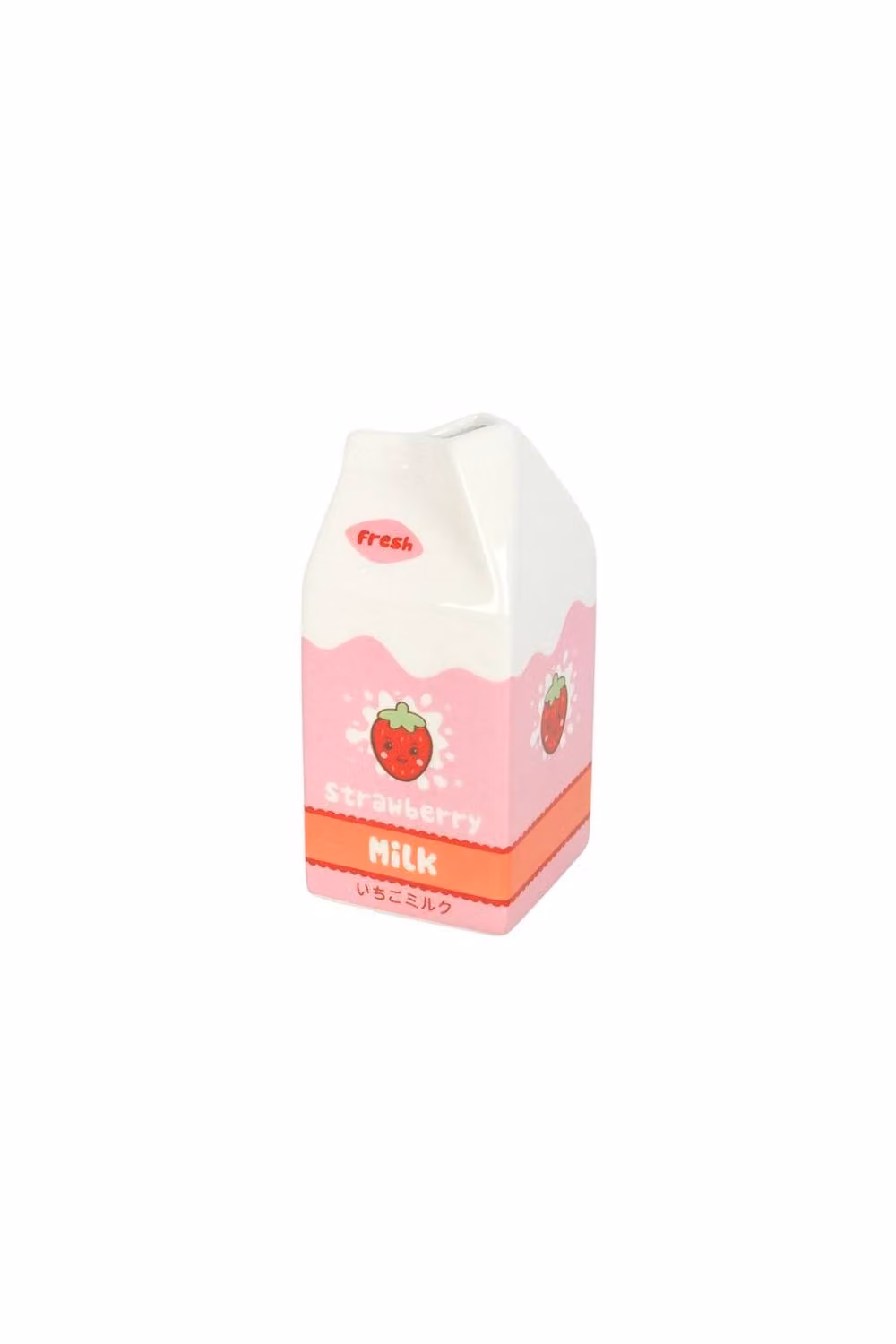 KDMD Strawberry Milk Carton Ceramic Flower Vase in Pink – 2