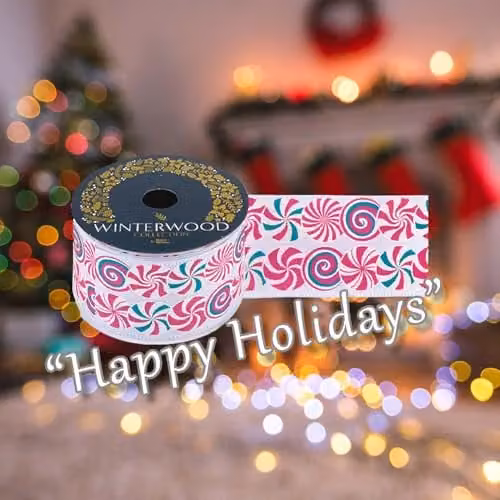 VFM e-Store Christmas Party Hanging Textile Ornament, Striped Geometric Design, Pink, White and Blue, W/H: 7 x 10 cm – 4