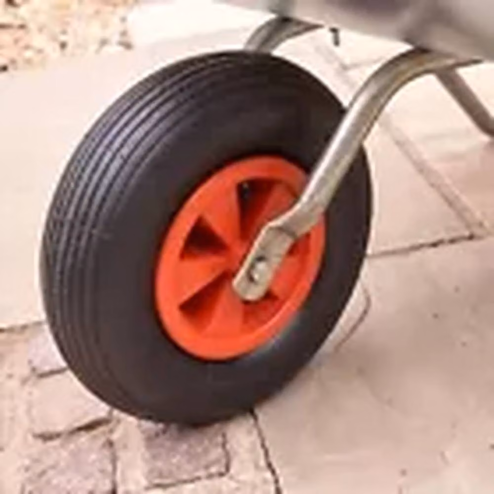 EONLION Silver Garden Wheelbarrow with Pneumatic Tyre and Stainless Steel Construction – 3