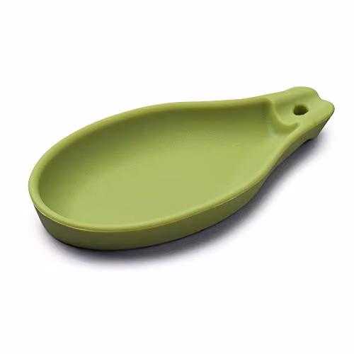 Zeal Silicone Oval Spoon Rest in Green – 1