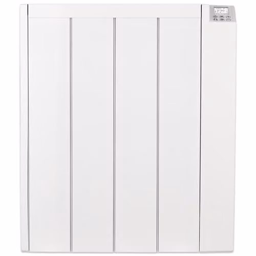 MYLEK Ceramic and Aluminium Electric Panel Heater, 1000W, White, Wall Mounted or Freestanding with Digital Timer and Thermostat