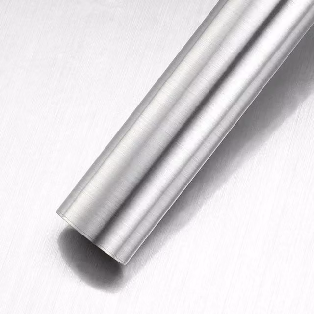 NESTLUNE Silver Stainless Steel Contact Paper Adhesive Wallpaper W: 100 cm, H: 15 cm – 1