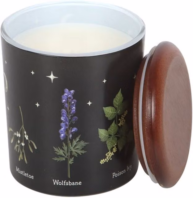 KDMK Deadly Nightshade Scented Floral Candle in Black Glass, 28 g