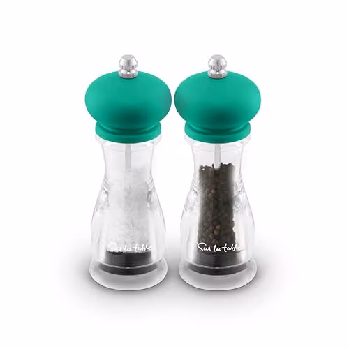 Sur La Table Colour Me Happy Collection Ceramic Salt and Pepper Mill Set in Green – 1