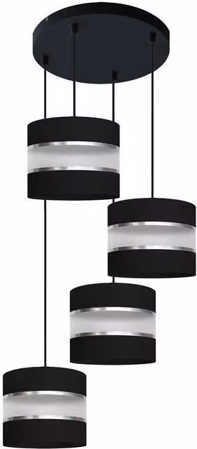 Netlighting Helen Cluster Pendant Ceiling Light in Black and Silver, Diameter: 35 cm – 3