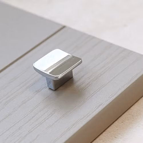 Polished Chrome Zinc Square Cabinet Knob in Silver – 2