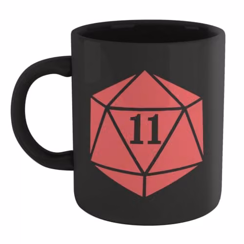 Zavvi Stranger Things Dragon and Die Ceramic Mug, Black
