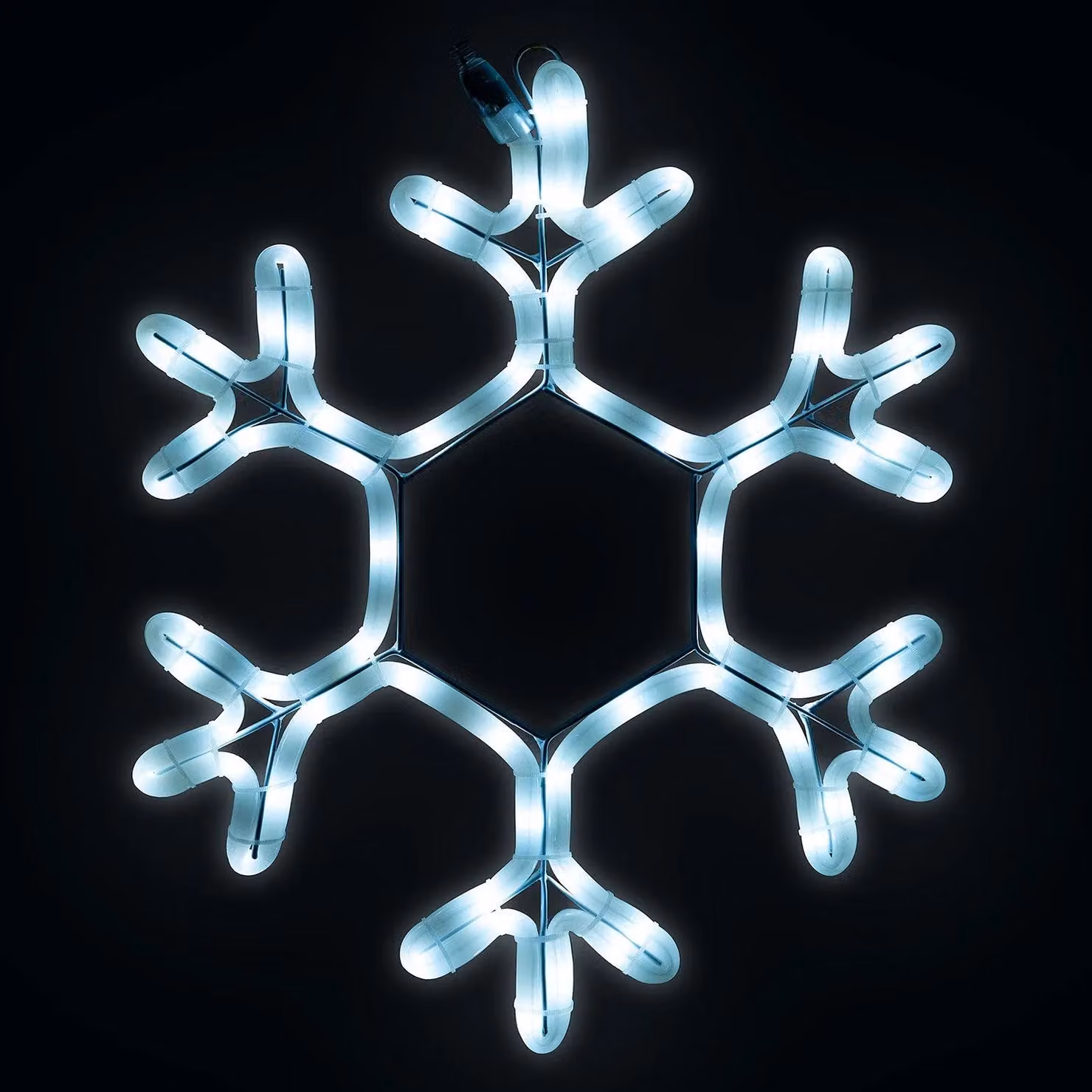 Christow Snowflake Window Light Christmas Decoration, White LED, Diameter: 38 cm – 2