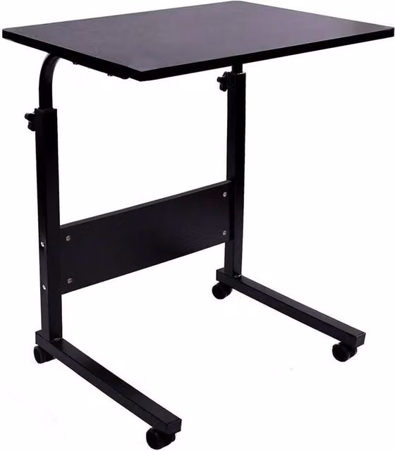 VOGREX Adjustable Portable Laptop Desk Stand with Castors, Black – 1