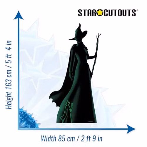 Star Cutouts SC4653 Wicked Elphaba Green and Black Silhouette Lifesize Cardboard Cutout, Height: 163 cm – 3
