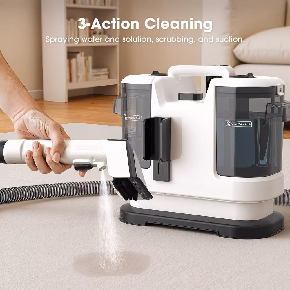 Dragodirect Portable Spot Cleaner with Clean and Waste Water Tanks, White – 4