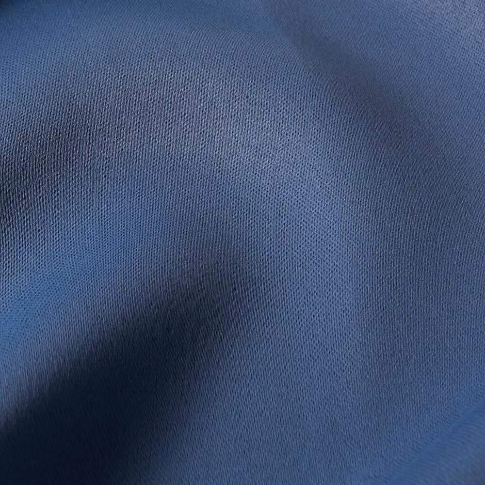 OHS Pair of Thermal Blackout Eyelet Curtains in Blue, Width: 168 cm, Drop: 137 cm – 5