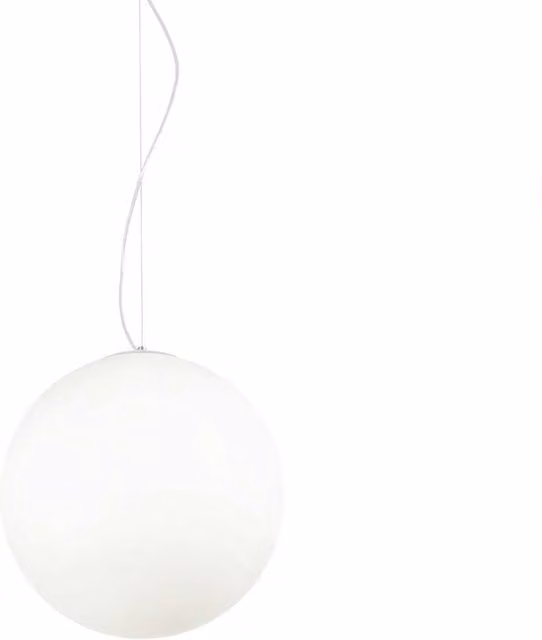 Netlighting Mapa Bianco Large Globe Ceiling Pendant Light in White and Chrome with E27 Socket