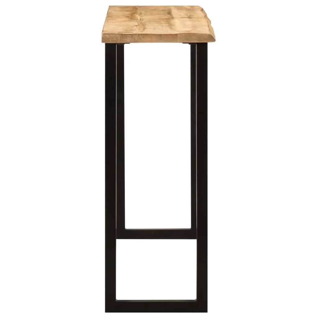 Berkfield Home Live Edge Solid Mango Wood Console Table in Brown, W/D/H: 105 x 33 x 76 cm – 2