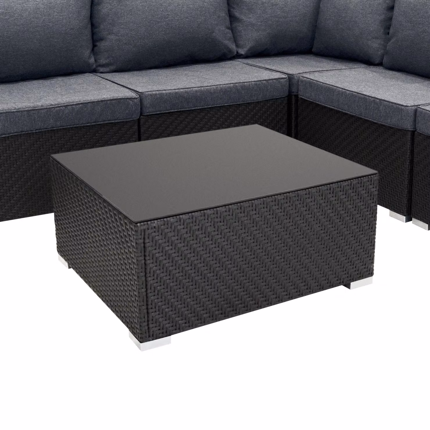 Monstershop Rattan Modular 7 Piece Furniture Set in Black – 5